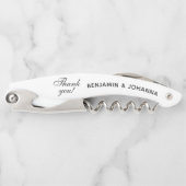 Hochzeit danke Ihnen für die von Ihnen bevorzugten Kellnermesser (Vorderseite)