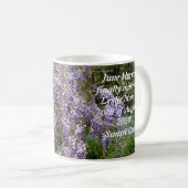 Hochzeit danke Ihnen Geschenk Wisteria Violet Kaffeetasse (VorderseiteRechts)