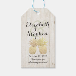 Hochzeit danke Ihnen Geschenke Gold Ananas Couple  Geschenkanhänger