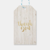 Hochzeit danke Ihnen Geschenke Gold Ananas Couple Geschenkanhänger (Rückseite)