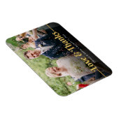 Hochzeit danke Ihnen Gold Liebe und danke Foto Magnet (Rechte Seite)