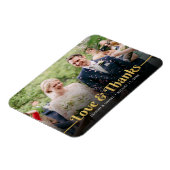 Hochzeit danke Ihnen Gold Liebe und danke Foto Magnet (Linke Seite)
