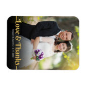 Hochzeit danke Ihnen Golden Liebe und danke Foto Magnet (Horizontal)