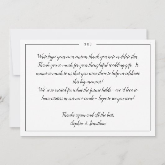 Hochzeit danke Ihnen Hinweis Rückseite ein großes (Rückseite)