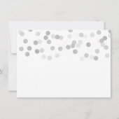 Hochzeit danke Ihnen Hinweis Silver Foil Glitzer L Mitteilungskarte (Rückseite)