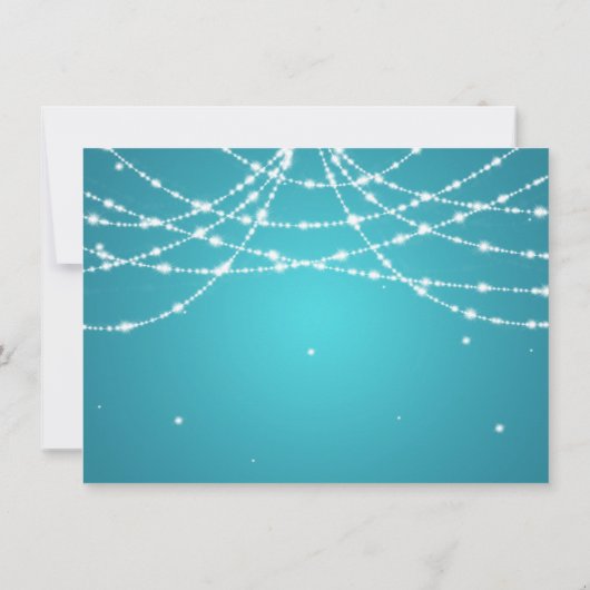 Hochzeit danke Ihnen Hinweis Sparkling String Türk Mitteilungskarte (Rückseite)