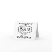 Hochzeit danke Ihnen Karten schwarz-weiß