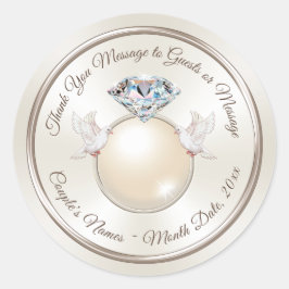 Hochzeit danke Ihnen Sticker für die Favoriten, Um