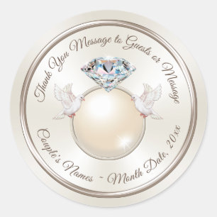 Hochzeit danke Ihnen Sticker für die Favoriten, Um