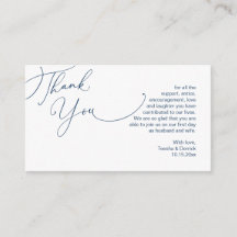 Hochzeit Danke, in Modern Navy Blue Theme