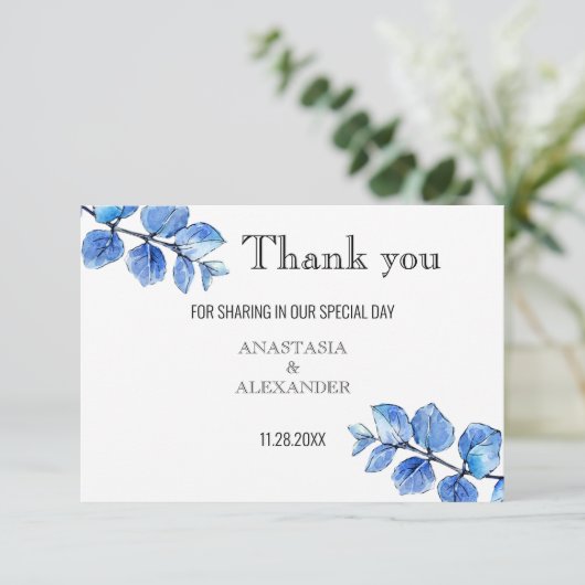 Hochzeit danke Karte. (Stehend Vorderseite)