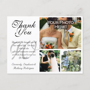 Hochzeit Danke Karte 3 Bilder Custom Foto