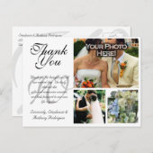Hochzeit Danke Karte 3 Bilder Custom Foto (Vorne/Hinten)