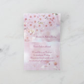 Hochzeit Danke Karte - Frühlingskirsche blühen (Innenseite)