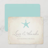 Hochzeit danke Karte, Hochzeit am Strand Einladung (Vorne/Hinten)