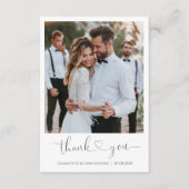 Hochzeit danke Karte mit Foto, herzlichen Dank (Vorderseite)