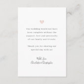 Hochzeit danke Karte mit Foto, herzlichen Dank (Rückseite)