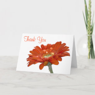Hochzeit Danke-Karte - Orange Daisy Gerbera Dankeskarte