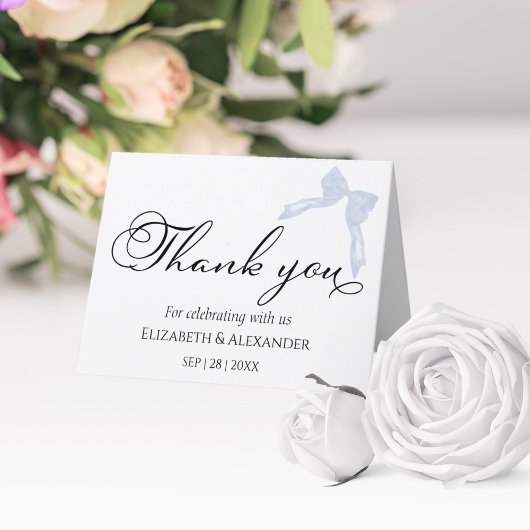 Hochzeit danke Karten | Blue Bow Calligraphy