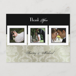 Hochzeit Danke-Karten Einsatz für Ihre Fotos Postkarte