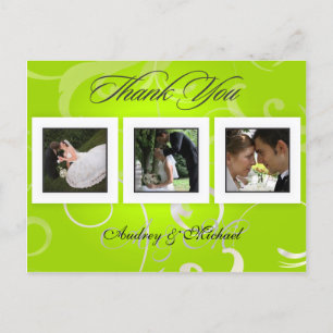 Hochzeit Danke-Karten Einsatz für Ihre Fotos Postkarte