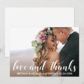 Hochzeit Danke | Liebe und Dank Foto (Vorne/Hinten)