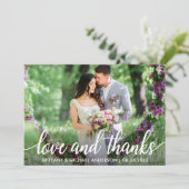 Hochzeit danke Liebe und danke Foto (Stehend Vorderseite)