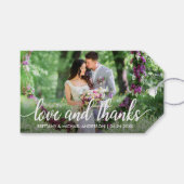 Hochzeit danke Liebe und danke Foto Geschenkanhänger (Vorderseite (Horizontal))