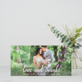 Hochzeit danke Liebe und danke Foto W (Stehend Vorderseite)