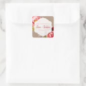 Hochzeit Danke Lip Balm Quadratischer Aufkleber (Tasche)