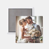 Hochzeit Danke, Magnet (Vorderseite/Rückseite)