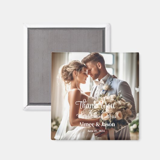 Hochzeit Danke, Magnet (Vorderseite/Rückseite)