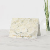 Hochzeit Danke, Mama und Vater Card, weiße Rosen Dankeskarte (Rückseite)