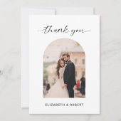 Hochzeit Danke Minimal Moderne Foto Arch Frame (Vorderseite)