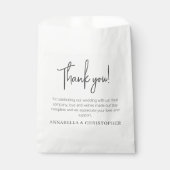 Hochzeit Danke, Minimalistisch, stilvoll Geschenktütchen (Vorderseite)