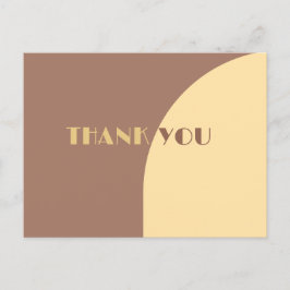 Hochzeit danke Mocha Mousse Arched Flat Card Postkarte