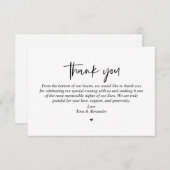 Hochzeit Danke, moderne minimalistische Karte (Vorne/Hinten)