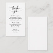 Hochzeit Danke, moderne Schrift Begleitkarte (Vorne/Hinten)