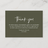 Hochzeit Danke, Modernes einfaches Script, Live Begleitkarte (Vorderseite)
