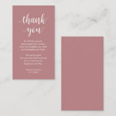 Hochzeit Danke, Modernes, einfaches Skript Begleitkarte (Vorne/Hinten)