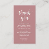 Hochzeit Danke, Modernes, einfaches Skript Begleitkarte (Vorderseite)