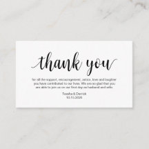 Hochzeit Danke, Modernes, einfaches Skript