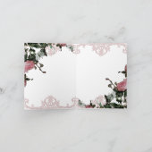 Hochzeit Danke Note Card - Trellis Rose Vintag (Innenseite)