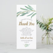 Hochzeit danke Platzkarte - Rustikale Vegetation (Stehend Vorderseite)