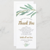 Hochzeit danke Platzkarte - Rustikale Vegetation (Vorne/Hinten)