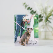 Hochzeit Danke Post Card Postkarte (Stehend Vorderseite)