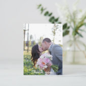 Hochzeit Danke Post Card Postkarte (Stehend Vorderseite)