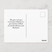 Hochzeit Danke, Postcard Postkarte (Rückseite)