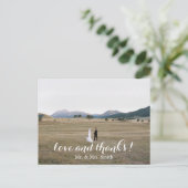 Hochzeit Danke, Postcard Postkarte (Stehend Vorderseite)