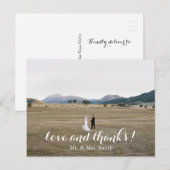Hochzeit Danke, Postcard Postkarte (Vorne/Hinten)